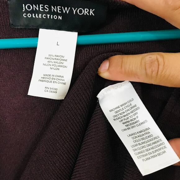 Jones NY Brown Sleeveless Shift Dress - Picture 3 of 6